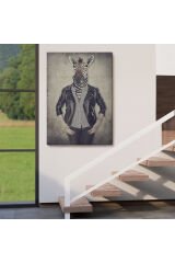 Zebra Kafalı İnsan Kanvas Tablo-4982