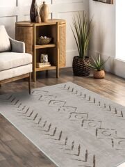 Vintage Desenli Halı, Pamuk Dokuma Pamuklu Taban Dekoratif Halı Kilim 20 - 60 x 100