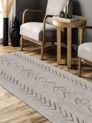 Vintage Desenli Halı, Pamuk Dokuma Pamuklu Taban Dekoratif Halı Kilim 20 - 60 x 100