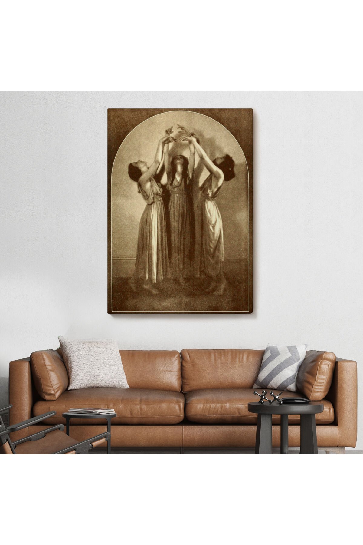 Şabat Ayinin de Dans Eden Kadınlar Dekoratif Duvar Tablosu Halloween -6385