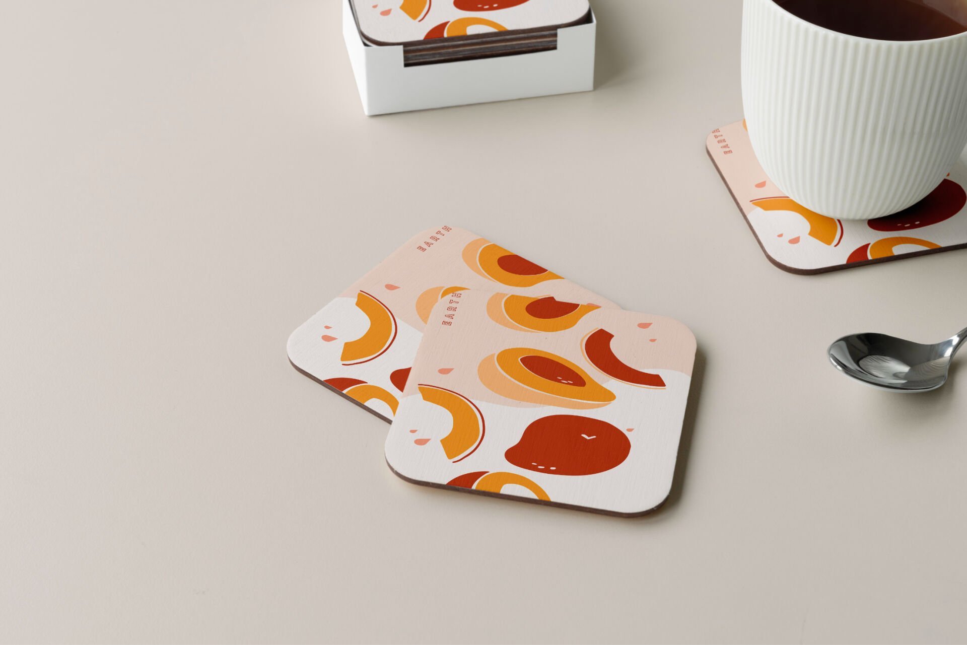 Dekoratif Bardak Altlığı Minimal Desen 217