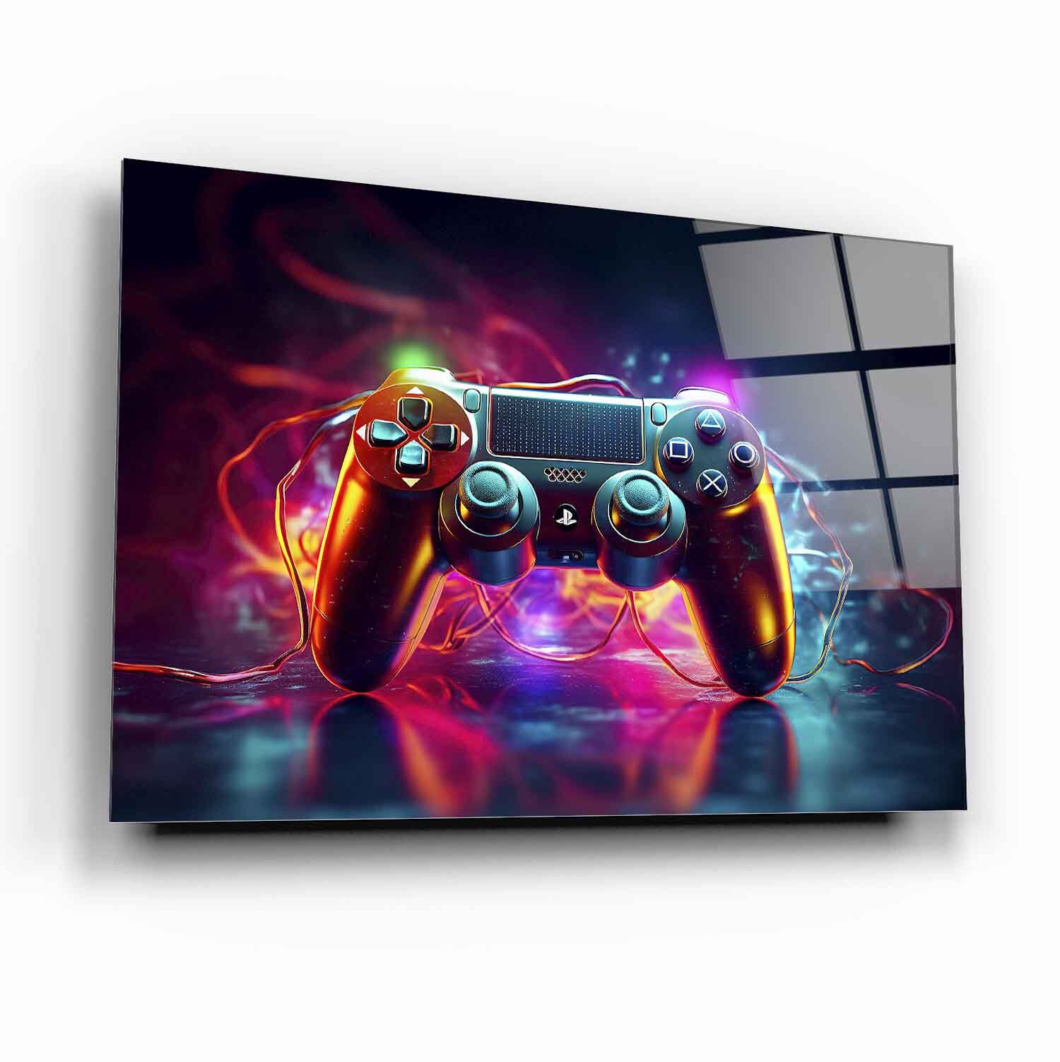 Gamer Oyun Konsolu Cam Tablo Özel Tasarım Ofis, Mutfak Çocuk Odası, Salon Dekorasyon