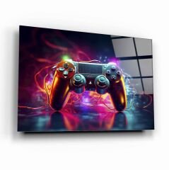 Gamer Oyun Konsolu Cam Tablo Özel Tasarım Ofis, Mutfak Çocuk Odası, Salon Dekorasyon