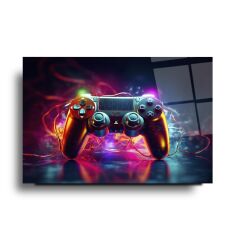 Gamer Oyun Konsolu Cam Tablo Özel Tasarım Ofis, Mutfak Çocuk Odası, Salon Dekorasyon