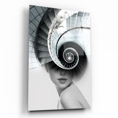 Kadın Silüeti Cam Tablo Özel Tasarım Ofis, Mutfak Çocuk Odası, Salon Dekorasyon