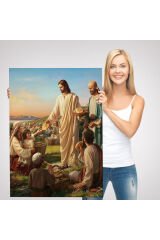 Rab İsa Binlerce Kişiyi Birkaç Ekmek İle Doyuruyor Tablo Jesus Christ -6391