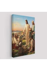 Rab İsa Binlerce Kişiyi Birkaç Ekmek İle Doyuruyor Tablo Jesus Christ -6391