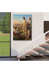 Rab İsa Binlerce Kişiyi Birkaç Ekmek İle Doyuruyor Tablo Jesus Christ -6391