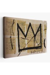Jean Michel Basquiat Notlar ve Taç Eseri Kanvas Tablo-5001