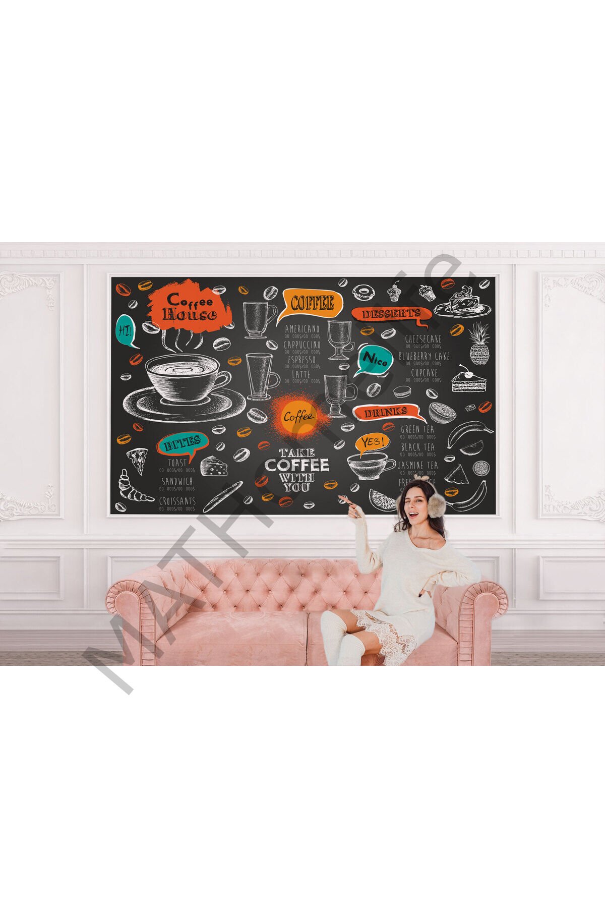 Mutfak Cafe ve Restoran İçin Modern Duvar Kağıdı-5764