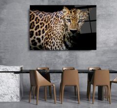 Leopar Cam Tablo Özel Tasarım Ofis, Mutfak Çocuk Odası, Salon Dekorasyon