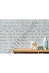Mavi Çizgi Desenli Çocuk Odası Duvar Kağıdı-5774