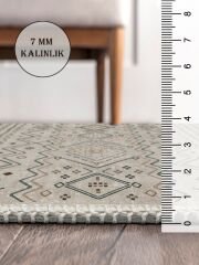Vintage Desenli Halı, Pamuk Dokuma Pamuklu Taban Dekoratif Halı Kilim 48 - 60 x 100