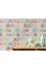 Renkli Gökküşağı Desenli Çocuk Odası Duvar Kağıdı-5775
