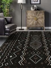 Vintage Desenli Halı, Pamuk Dokuma Pamuklu Taban Dekoratif Halı Kilim 49 - 60 x 100
