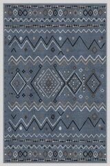 Vintage Desenli Halı, Pamuk Dokuma Pamuklu Taban Dekoratif Halı Kilim 51 - 60 x 100