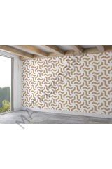 Pastel Renkli Geometrik Desenli Duvar Kağıdı-5778