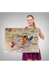 Jean Michel Basquiat'in 50 cent Piece İsimli Eseri Kanvas Tablo-5017