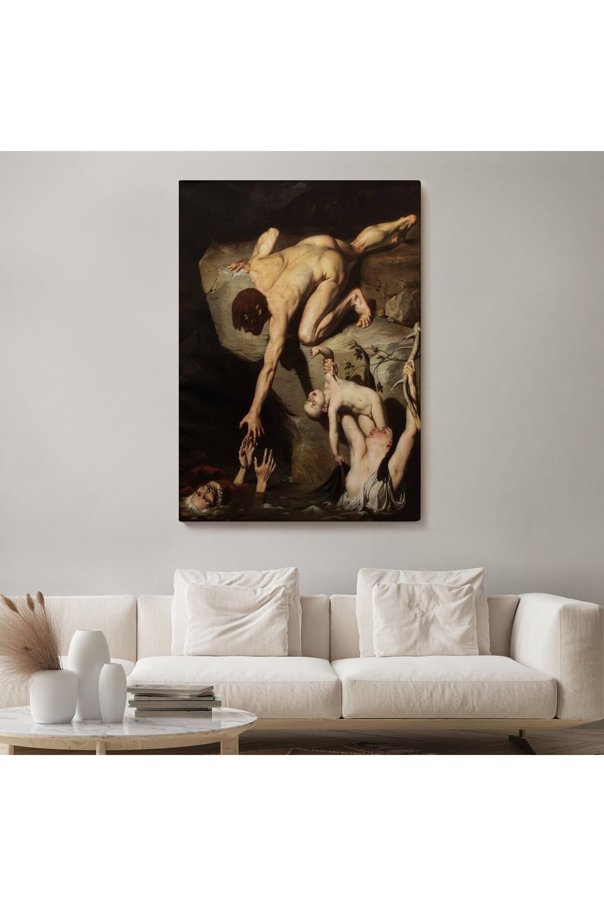 Tufan Sahnesi Tablosu Scene of Deluge - Joseph Desire Court-6414