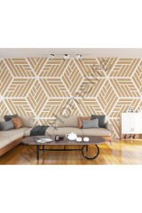 Pastel Renkli Geometrik Desenli Duvar Kağıdı-5781