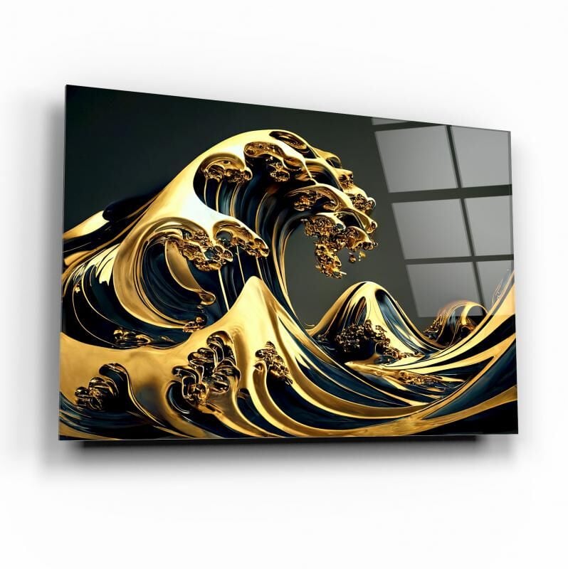 Dalga Cam Tablo Özel Tasarım Ofis, Mutfak Çocuk Odası, Salon Dekorasyon