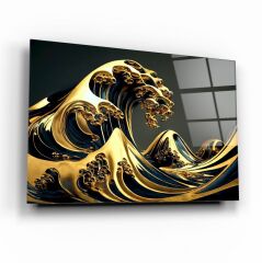 Dalga Cam Tablo Özel Tasarım Ofis, Mutfak Çocuk Odası, Salon Dekorasyon