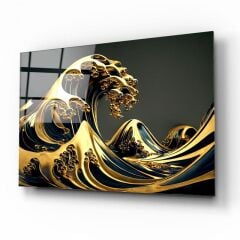 Dalga Cam Tablo Özel Tasarım Ofis, Mutfak Çocuk Odası, Salon Dekorasyon