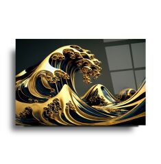 Dalga Cam Tablo Özel Tasarım Ofis, Mutfak Çocuk Odası, Salon Dekorasyon