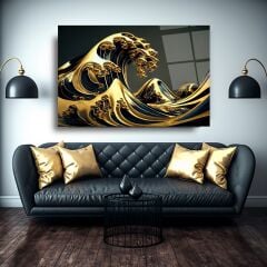 Dalga Cam Tablo Özel Tasarım Ofis, Mutfak Çocuk Odası, Salon Dekorasyon