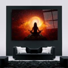Meditasyon Cam Tablo Özel Tasarım Ofis, Mutfak Çocuk Odası, Salon Dekorasyon