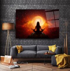 Meditasyon Cam Tablo Özel Tasarım Ofis, Mutfak Çocuk Odası, Salon Dekorasyon