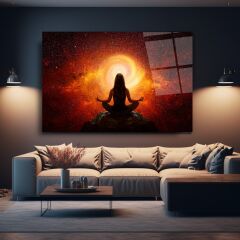Meditasyon Cam Tablo Özel Tasarım Ofis, Mutfak Çocuk Odası, Salon Dekorasyon