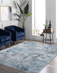 Vintage Desenli Halı, Pamuk Dokuma Pamuklu Taban Dekoratif Halı Kilim 59 - 60 x 100