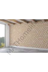Pastel Renkli Geometrik Desenli Duvar Kağıdı-5786