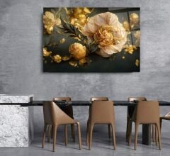 Çiçek Cam Tablo Özel Tasarım Ofis, Mutfak Çocuk Odası, Salon Dekorasyon