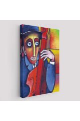 Çello Çalan Adam Duvar Tablo-6426