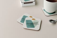 Dekoratif Bardak Altlığı Minimal Desen 257