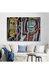 Jean Michel Basquiat, Boom Patmala Eseri Kanvas Tablo-5032