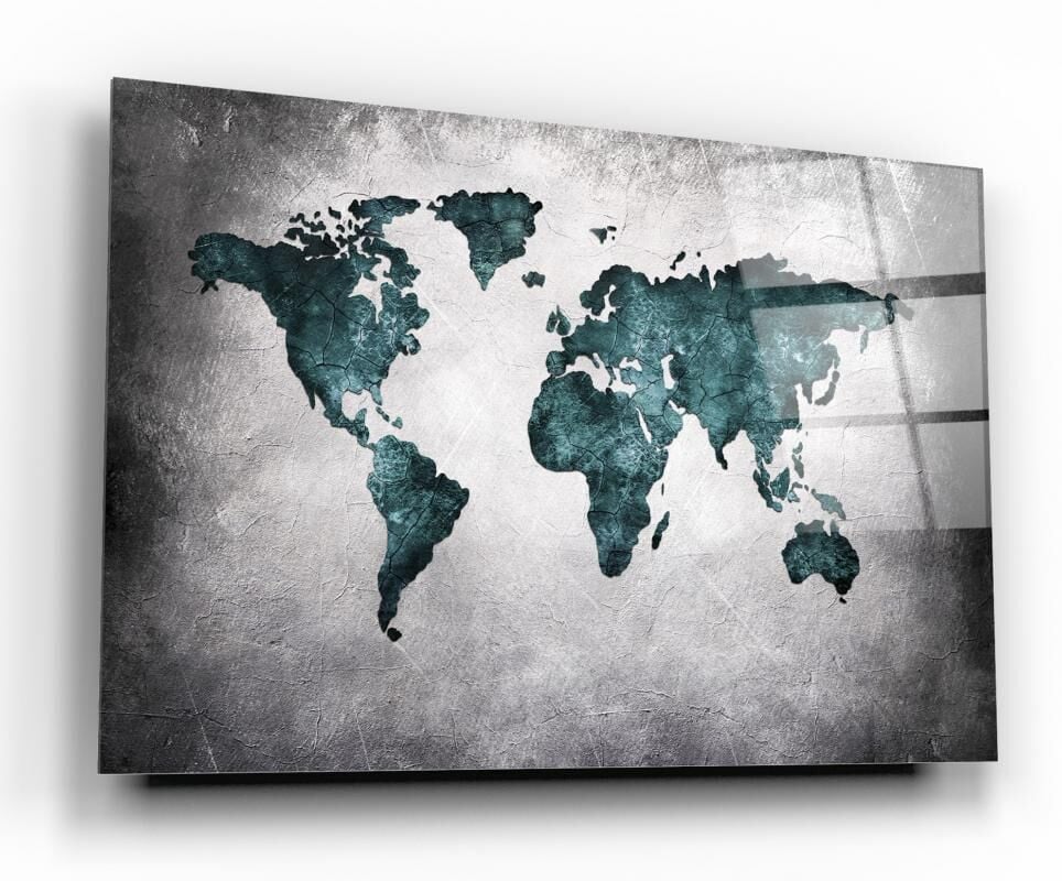 Harita Cam Tablo Özel Tasarım Ofis, Mutfak Çocuk Odası, Salon Dekorasyon