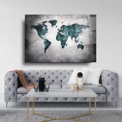 Harita Cam Tablo Özel Tasarım Ofis, Mutfak Çocuk Odası, Salon Dekorasyon