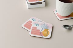 Dekoratif Bardak Altlığı Minimal Desen 271