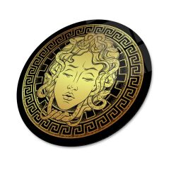 Medusa Yuvarlak Cam Tablo | Hediyelik, Dekoratif, Ofis, Mutfak