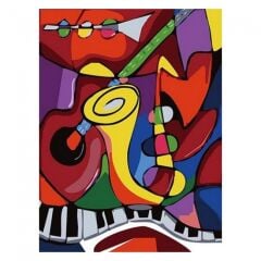 Kanvas Picasso  Sayılarla Boyama Seti Kasnaklı
