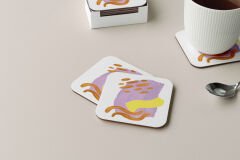 Dekoratif Bardak Altlığı Minimal Desen 274