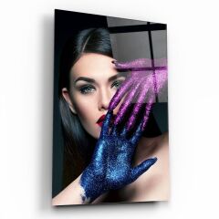 Kadın Model Cam Tablo Özel Tasarım Ofis, Mutfak Çocuk Odası, Salon Dekorasyon