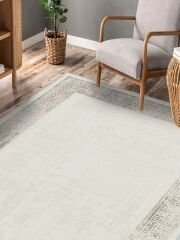 Vintage Desenli Halı, Pamuk Dokuma Pamuklu Taban Dekoratif Halı Kilim 97 - 60 x 100