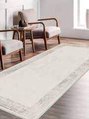 Vintage Desenli Halı, Pamuk Dokuma Pamuklu Taban Dekoratif Halı Kilim 97 - 60 x 100