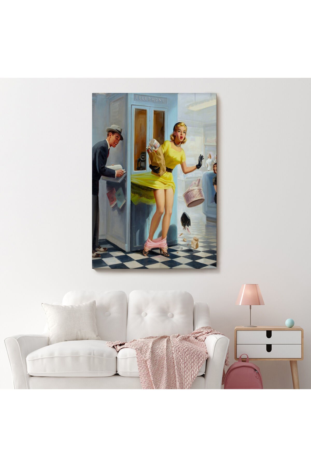Pin Up Girl Duvar Tablo-6458