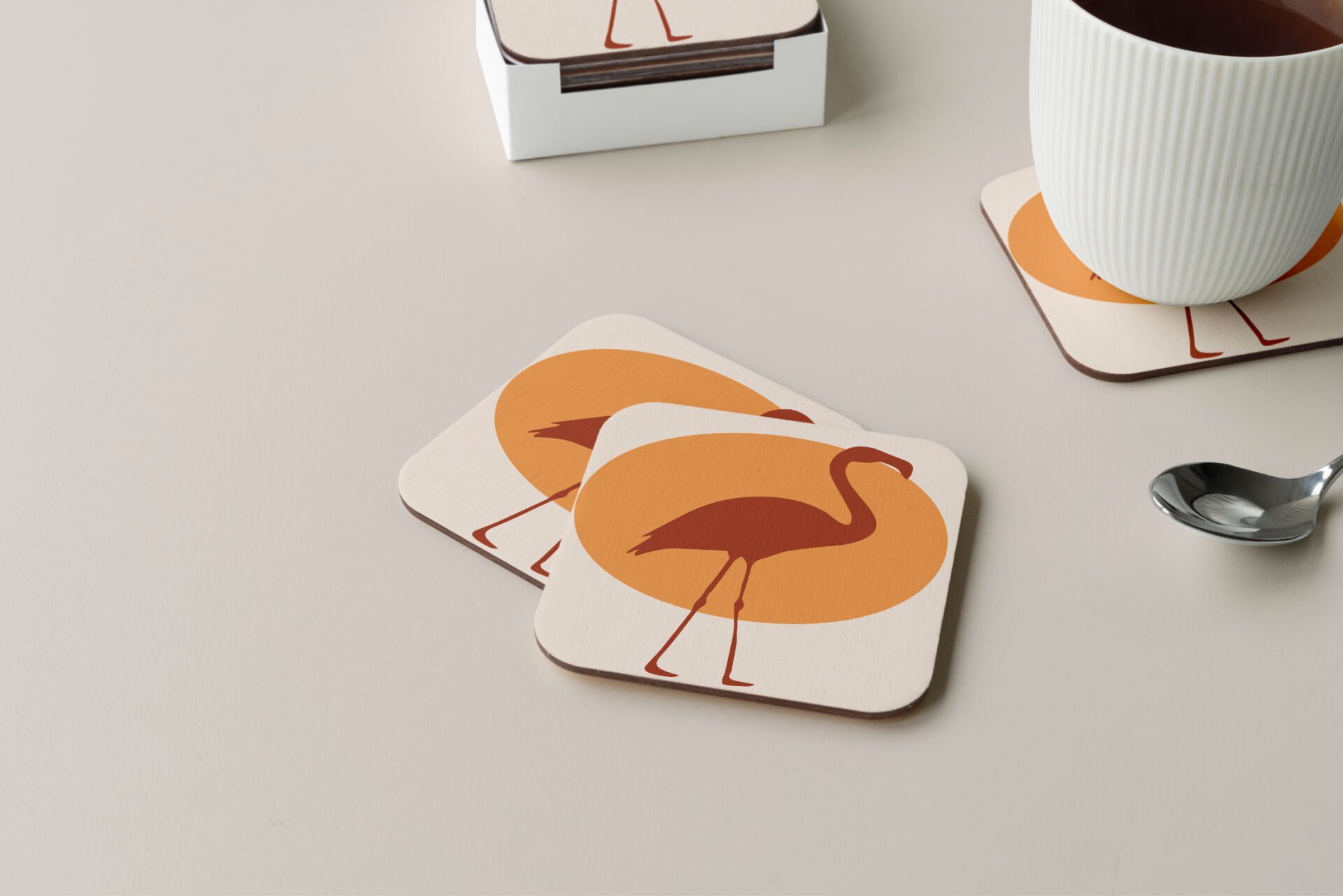 Dekoratif Bardak Altlığı Minimal Desen 289