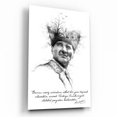 Atatürk Cam Tablo Özel Tasarım Ofis, Mutfak Çocuk Odası, Salon Dekorasyon